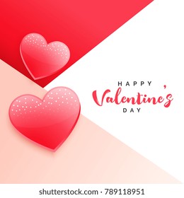 stylish valentine's day background with two hearts