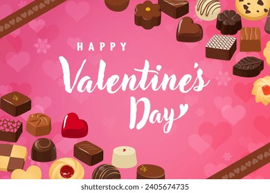 Stylish Valentine's Day banner material