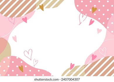 Stylish Valentine's Day banner material without text (3:2)