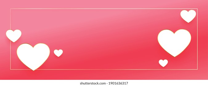 stylish valentines day celebration banner with text space