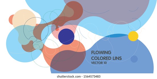 Stylish vector abstract drop shaped layout background