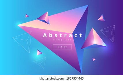 Stylish Vector abstract illustration with rainbow polygons 