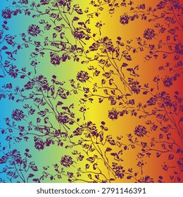 stylish vector background with flower and pattern.eps