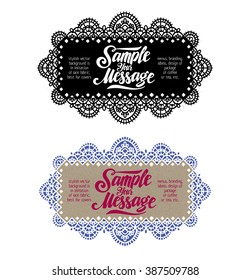 stylish vector background is in imitation of lace fabric, best for covers, menus, branding, labels, design of package of coffee or tea, etc.