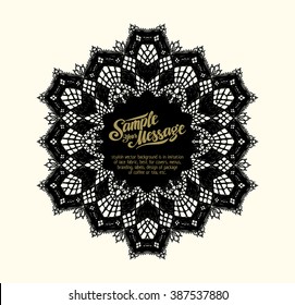 stylish vector background is in imitation of lace fabric, best for covers, menus, branding, labels, design of package of coffee or tea, etc.