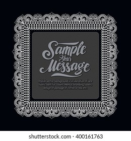 stylish vector background is in imitation of lace fabric, best for covers, menus, branding, labels, design of package of coffee or tea, etc.