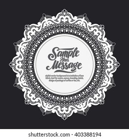 stylish vector background is in imitation of lace fabric, best for covers, menus, branding, labels, design of package of coffee or tea, etc.