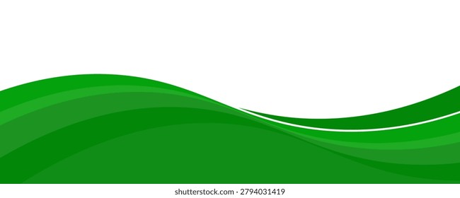 Stylish vector border frame combining vibrant green shapes and clean modern lines.