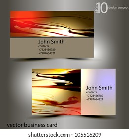 stylish vector business card with a geometrical ornament
