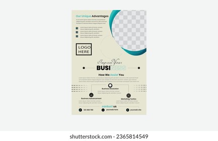 Stylish vector business flyer template