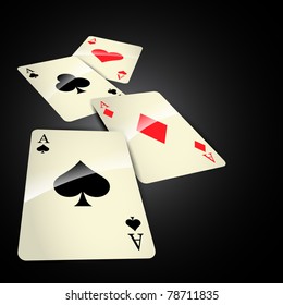 stylish vector casino cards background