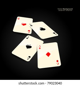 stylish vector casino cards background