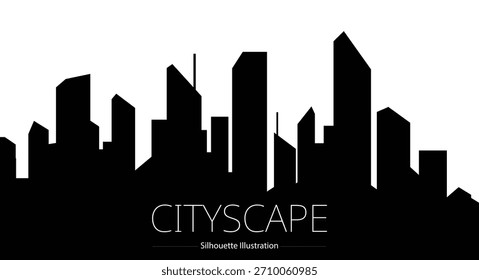 Obra de arte elegante del horizonte de la ciudad del Vector con los edificios detallados, la arquitectura urbana, y el fondo sutil hecho a mano para los gráficos digitales profesionales