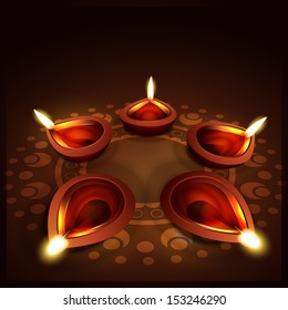 stylish vector diya background design