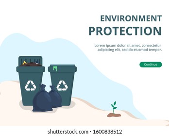 Stylish vector Enviroment Protection Flat illustration. 