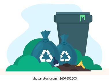 Stylish vector Enviroment Protection Flat illustration. 
