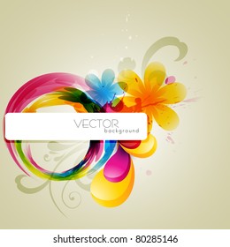 stylish vector floral background design
