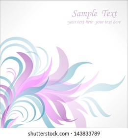 Stylish vector floral background. Wedding invitation card