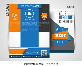 Stylish Vector flyer, brochure, magazine cover template can use for print and marketing.