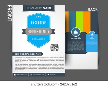 Stylish Vector flyer, brochure, magazine cover template can use for print and marketing.