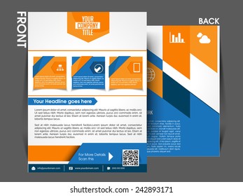 Stylish Vector flyer, brochure, magazine cover template can use for print and marketing.