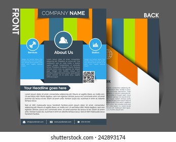 Stylish Vector flyer, brochure, magazine cover template can use for print and marketing.