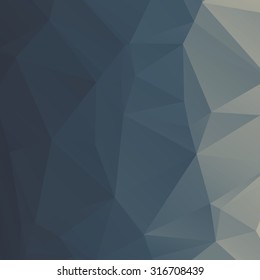 Stylish vector gradient deep blue polygonal abstract background