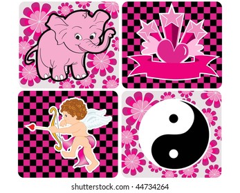stylish vector illustration with abstract background