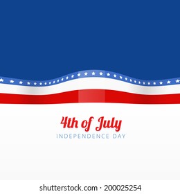 stylish vector illustration of american flag with space for your text