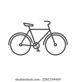 A stylish vector illustration captures the essence of a classic bicycle with clean lines and elegant curves. This design evokes a sense of adventure and simplicity in cycling.