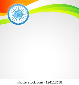 stylish vector indian flag with space for your text