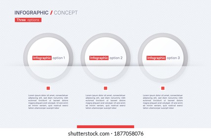 Stylish vector infographic concept template. Three options.