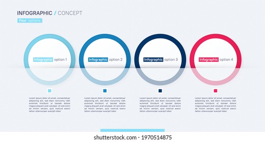 Stylish vector infographic concept template. Four options.