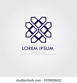 Stylish vector logo emblem for your designs. Simple collection of universal geometric signs