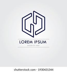 Stilvolles Vektorlogo für Ihre Designs. Einfache Sammlung universeller geometrischer Zeichen