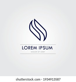 Stylish vector logo emblem for your designs. Simple collection of universal