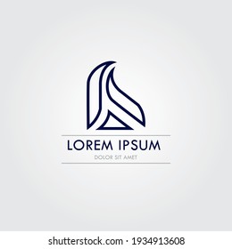 Stylish vector logo emblem for your designs. Simple collection of universal
