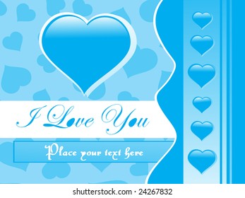 ilustración de estilo vectorial de amor azul
