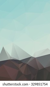 Stylish vector low poly polygonal vertical background
