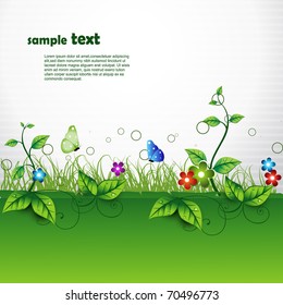 stylish vector nature garden background