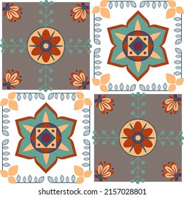 stylish vector ornament pattern with fantasy flowers. Carpet seamless texture in soft shades for fabric, paper, advertising, wallpaper, tiles, etc.