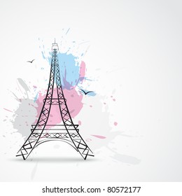 stylish vector paris eiffel tower