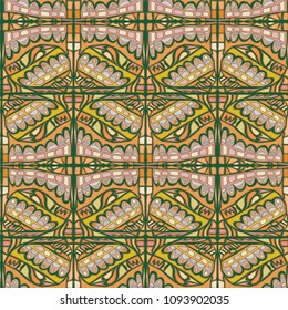 Stylish vector pattern illustration of a african carpet