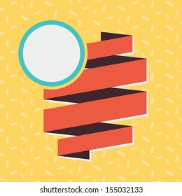 Stylish Vector Ribbon with a Label for Text or Special Offer