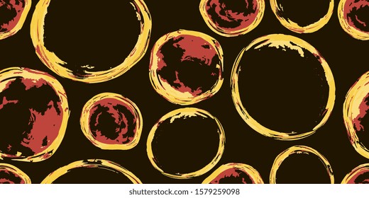 Stylish vector seamless background with abstract circles. Seamless abstract ring. Artistic abstraction from the rings. Vector illustration