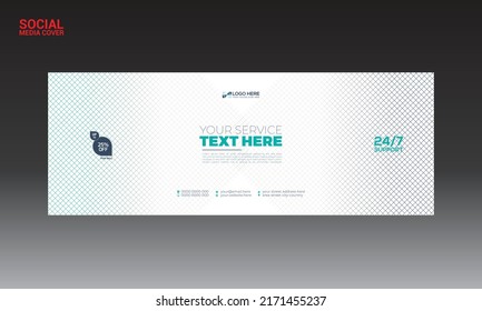 stylish vector social media cover for banner
