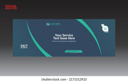 stylish vector social media cover for banner