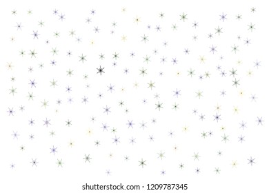 Stylish vector star background magic gold sparkle pattern. Confetti party decor. Holiday lights sparkles falling vector. Confetti stars flying garland vertical lines background. Snowflakes splash