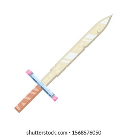 A stylish vector sword with a chipped blade. It's seen many battles.
