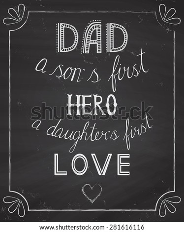 stylish vector template fathers day invitation stock vector royalty chalkboard writing template